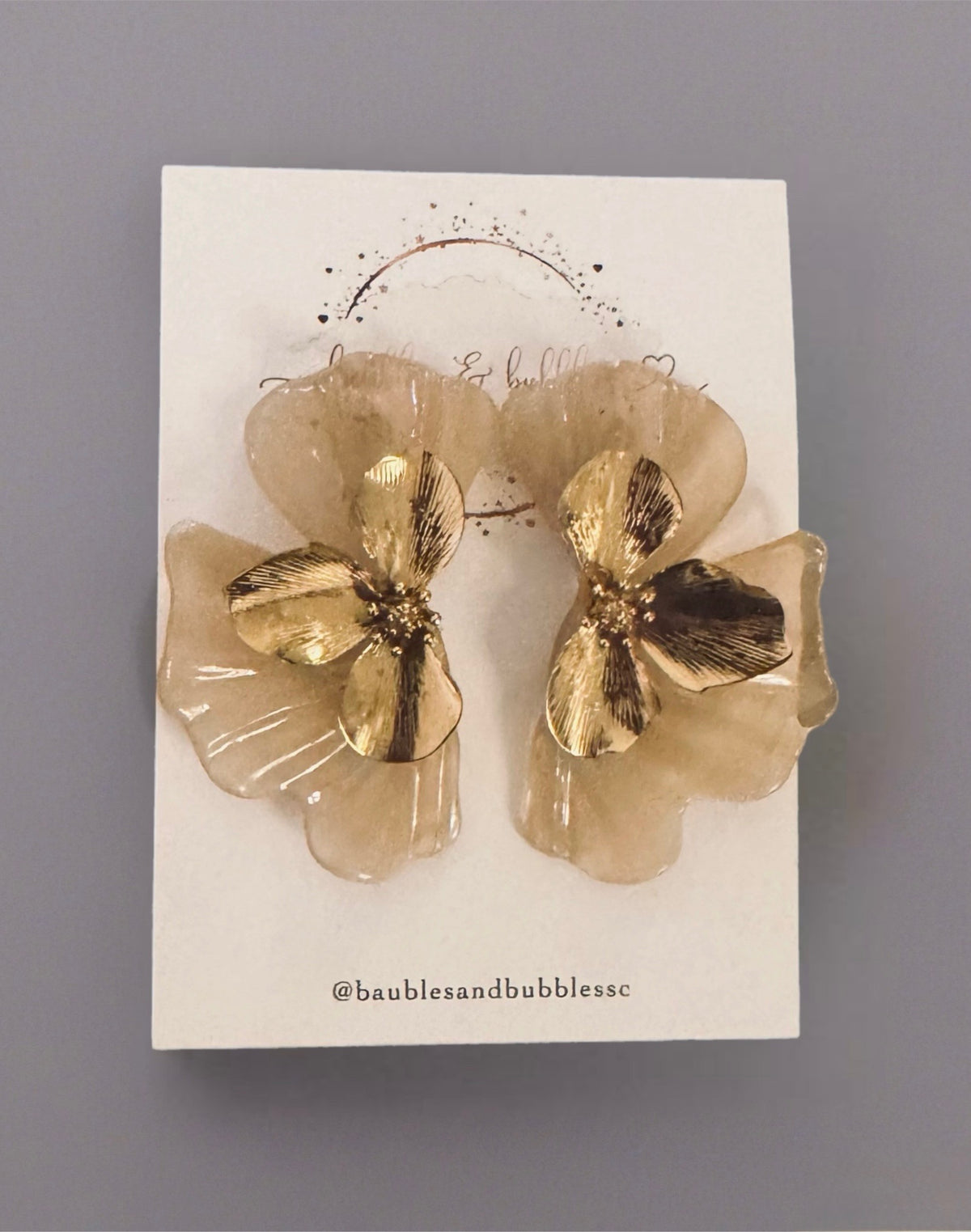 Champagne Petal Earrings