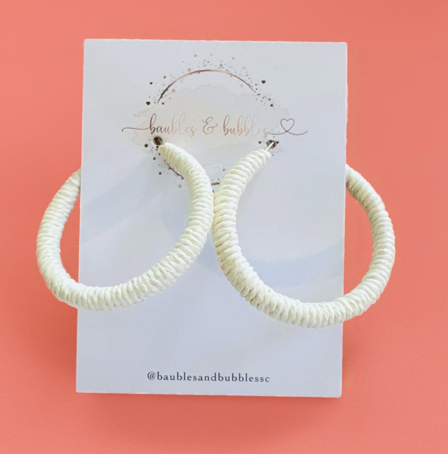 Sunwoven Hoops - Cream