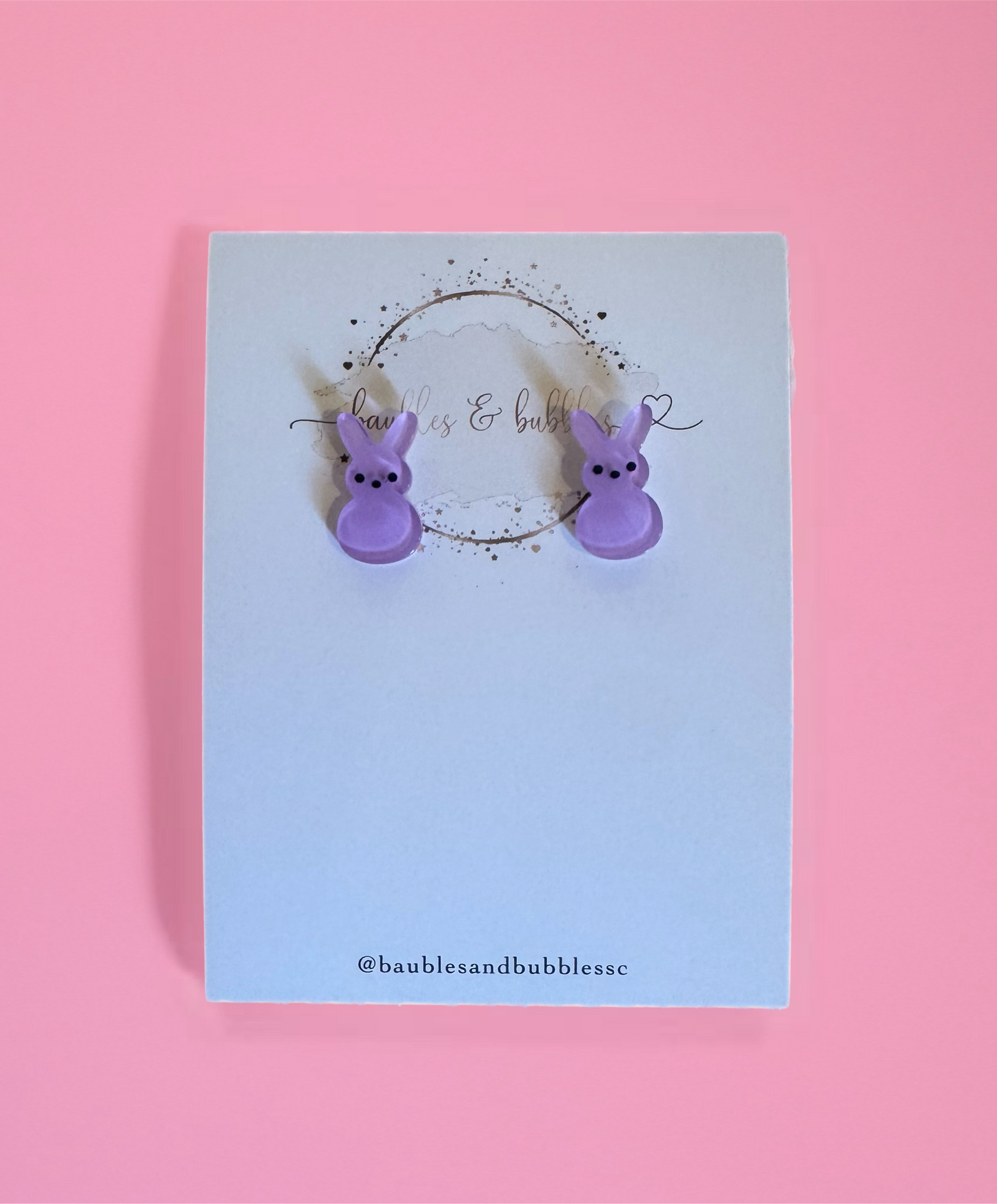 Peep Bunny Stud - Purple