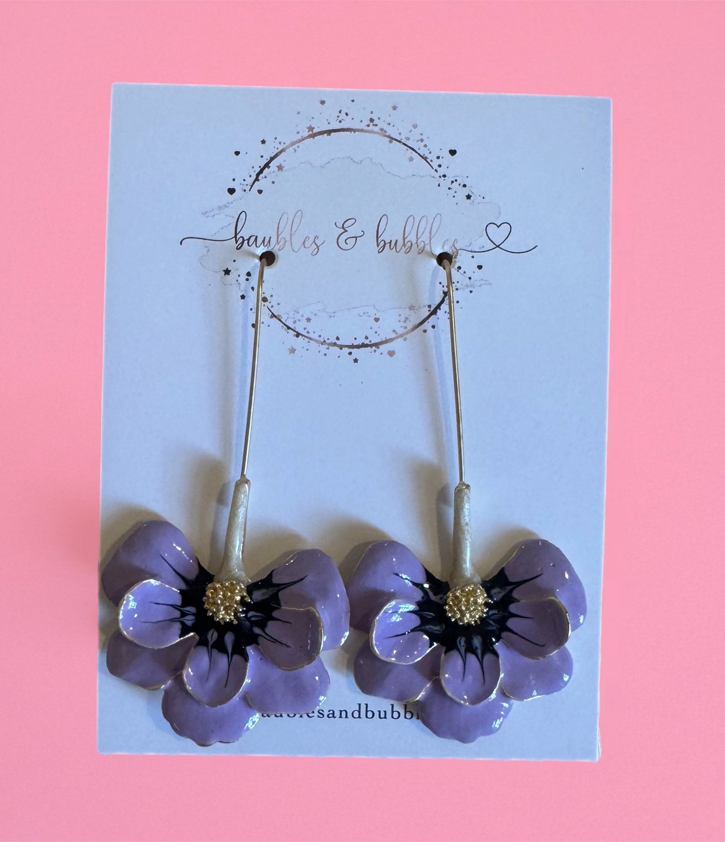 Lavender Stemmed Poppies