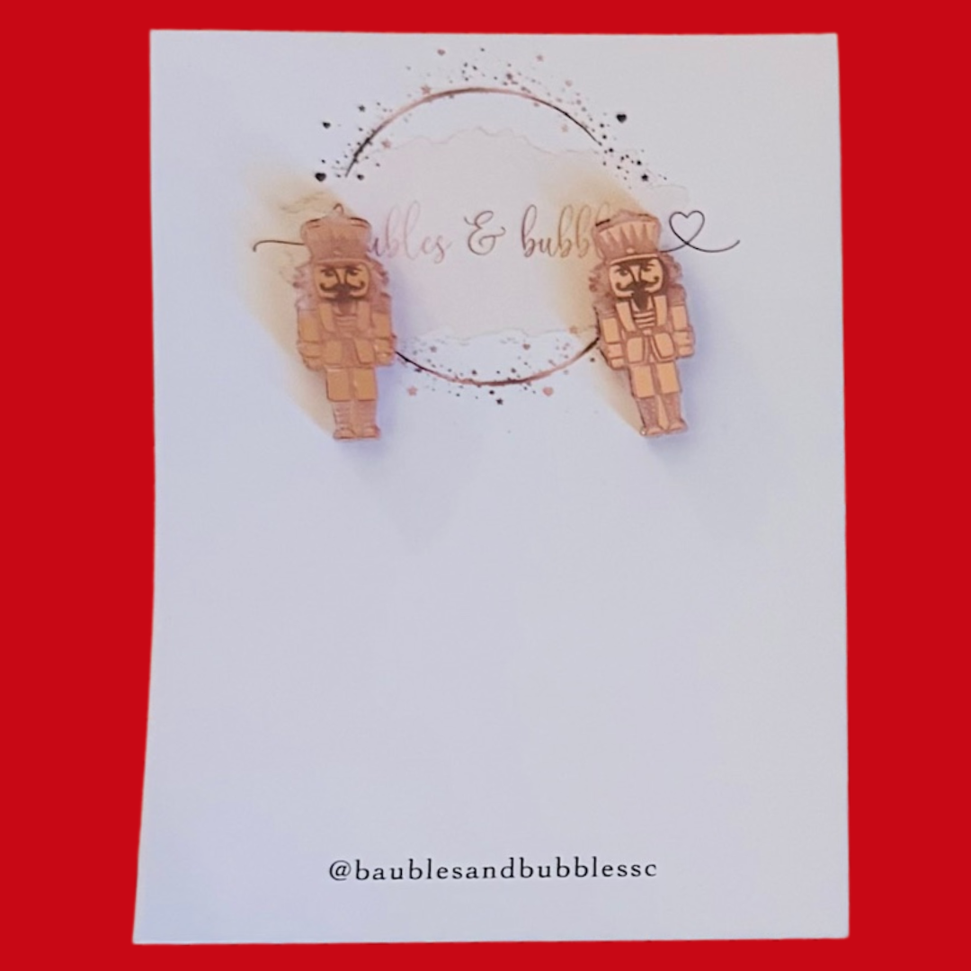 Nutcracker Stud - Rose gold