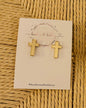 Gold Cross Stud