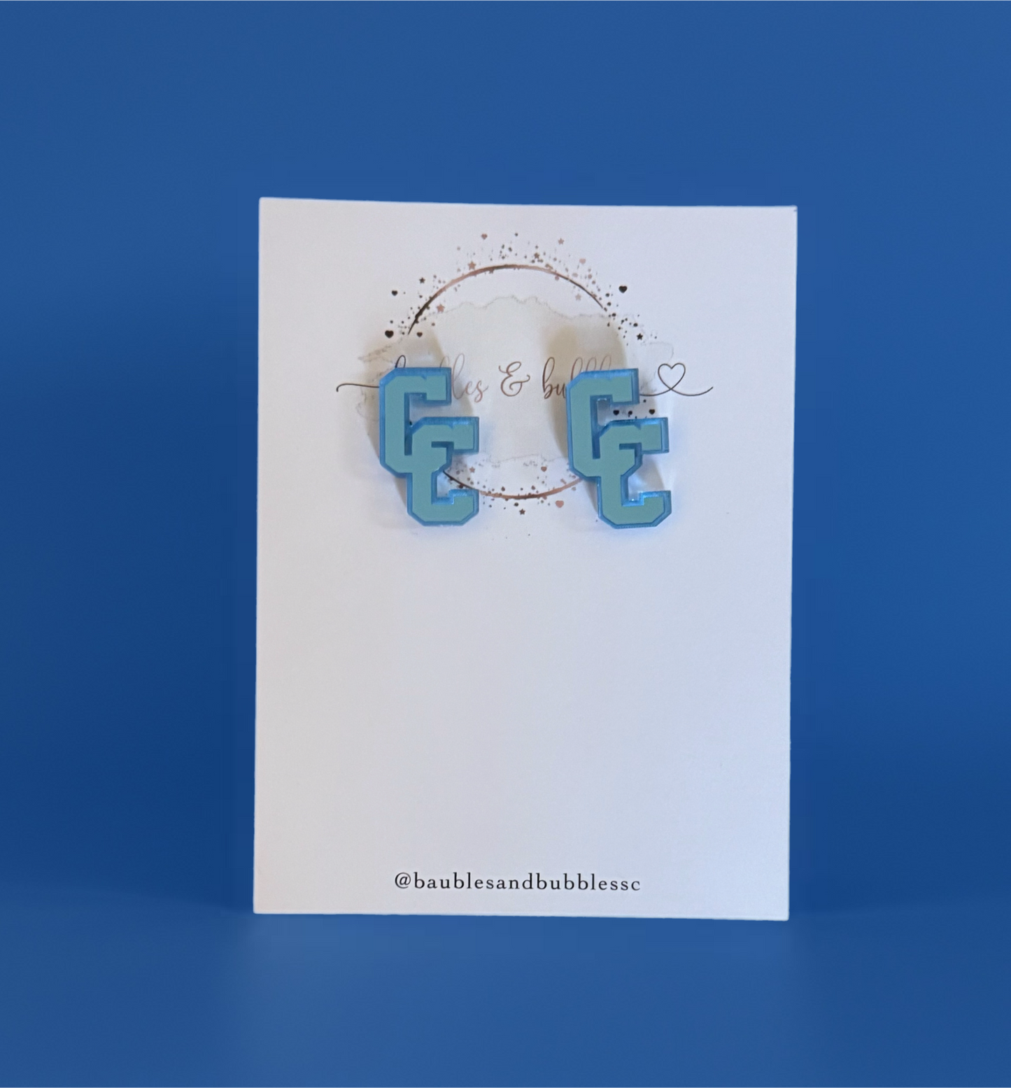 CC light blue stud