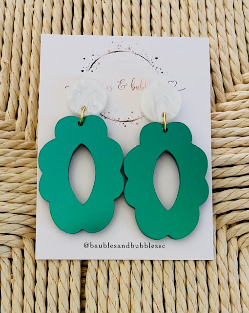 Bold Bloom - Metallic Green