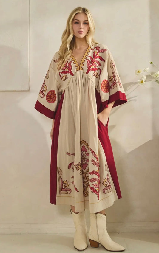 Isabelle Dress - Deep Red