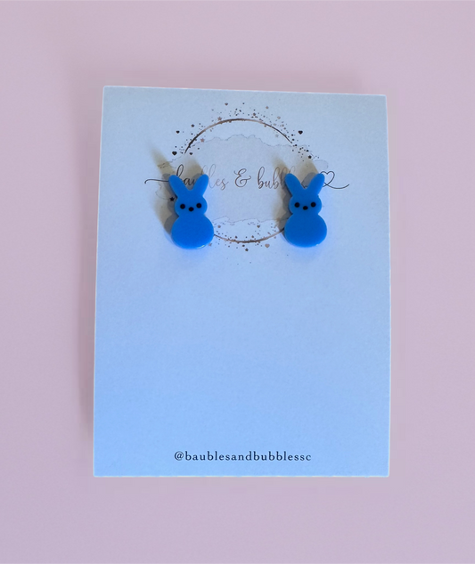 Peep Bunny Stud - Blue