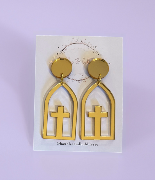 Cathedral Cross - Gold
