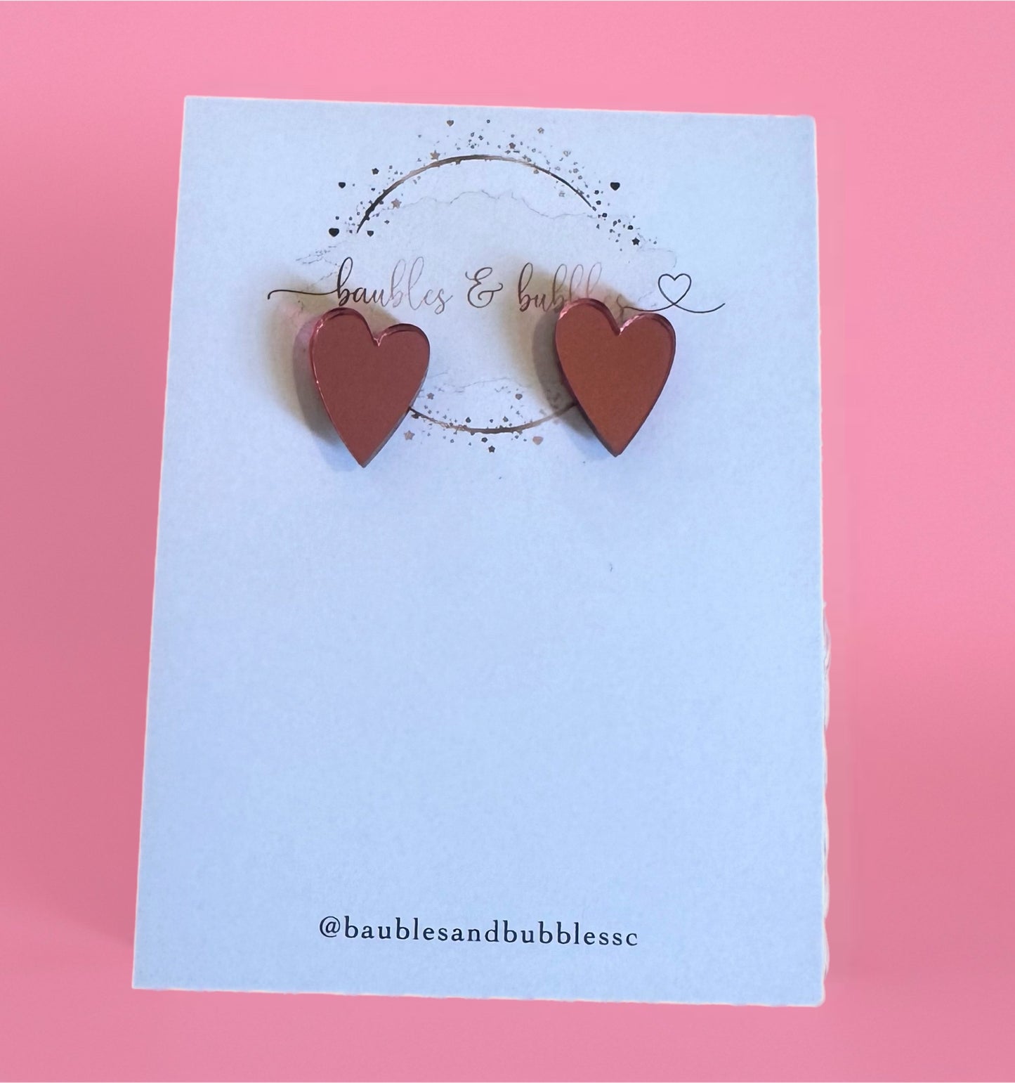 Pink Heart Stud