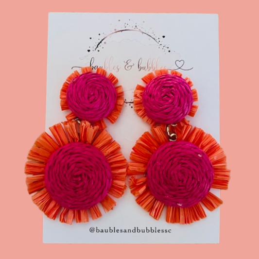 Pink Paloma Fringe Earrings