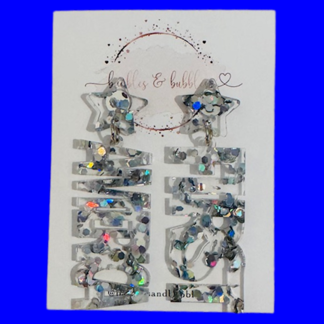 America First - Silver Confetti Glitter