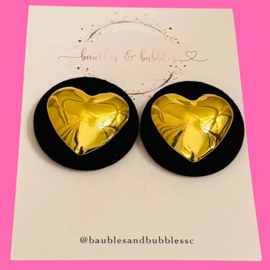 Black and Gold Heart