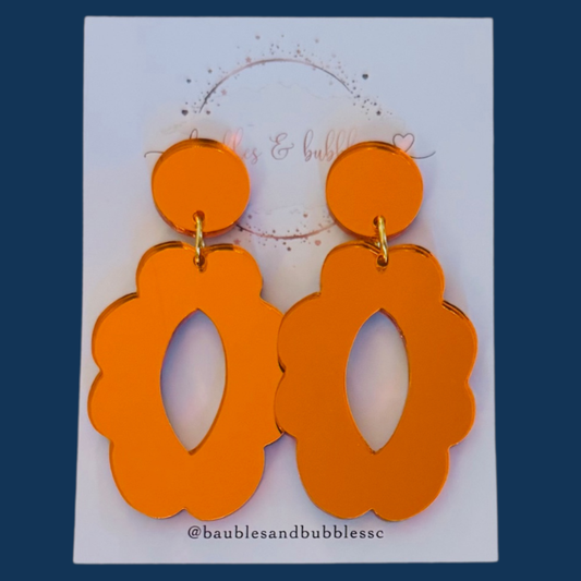 Bold Bloom - Small Orange Mirror