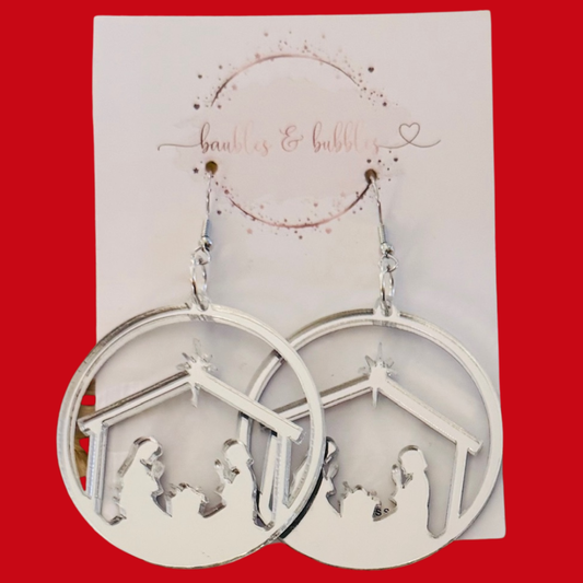 Globe Nativity - Silver