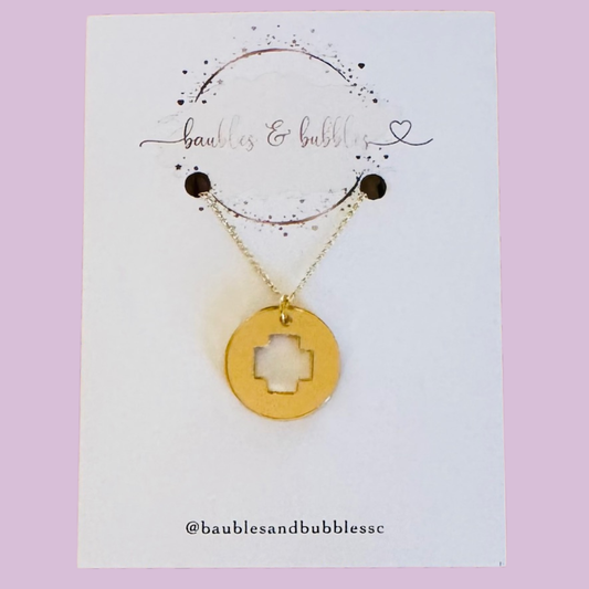 Gold Cross Pendant Necklace